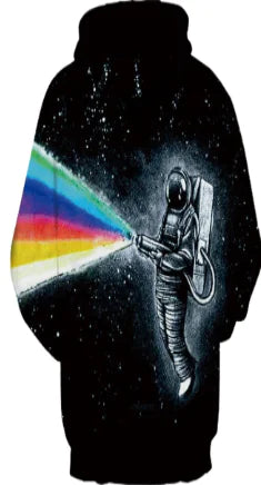 Casual Printed Hooded Loose Pullover Sweatshirt