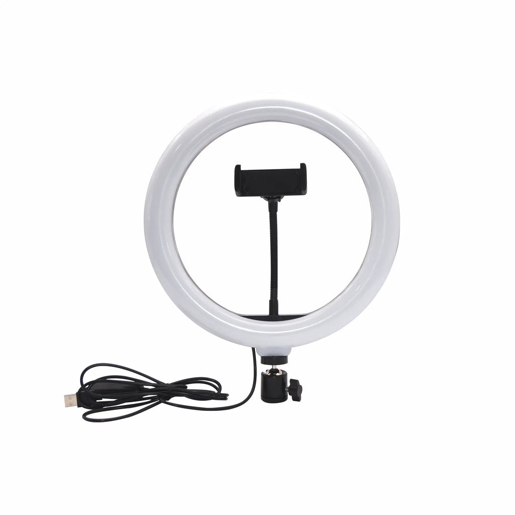 10-Inch Desktop Phone Stand with Ring Light for Selfies
