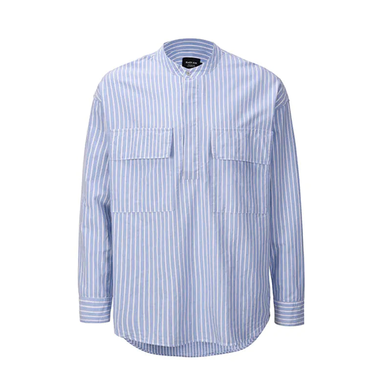 Camisa Hip Hop Masculina Solta com Listras High Street